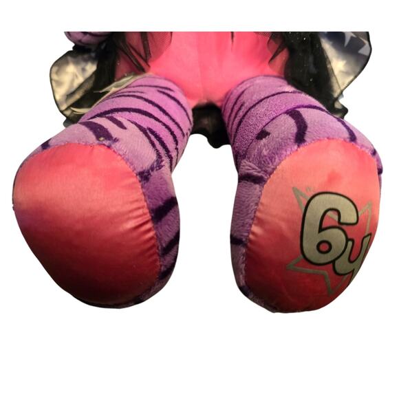 Honey GirlsTeegan Build-a-Bear - Purple Tiger Cat Rock Star HG Plush 20" EUC - Picture 3 of 8